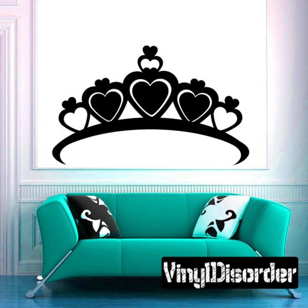 Princess Crown Vinyl Wall Decal or Car Sticker - Mv005et - Etsy