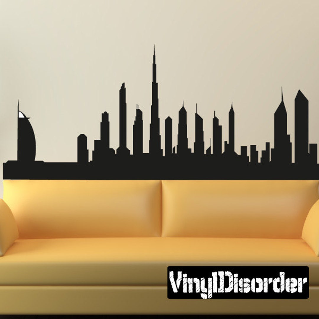 Dubai Skyline Vinyl Wall Decal or Car Sticker SS045ET Etsy