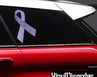 Eating Disorders Awareness Ribbon  Vinyl Wall Decal or Car Sticker