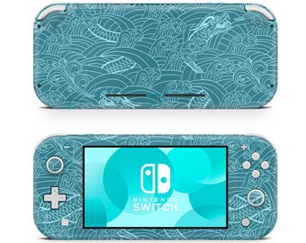 Sea Dragon Waves Nintendo Switch Lite Wrap Skin