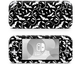 Schwarz und weiß Fledermäuse Nintendo Switch Lite Wrap Skin