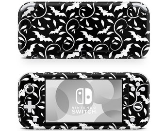 Black and White Bats Nintendo Switch Lite Wrap Skin