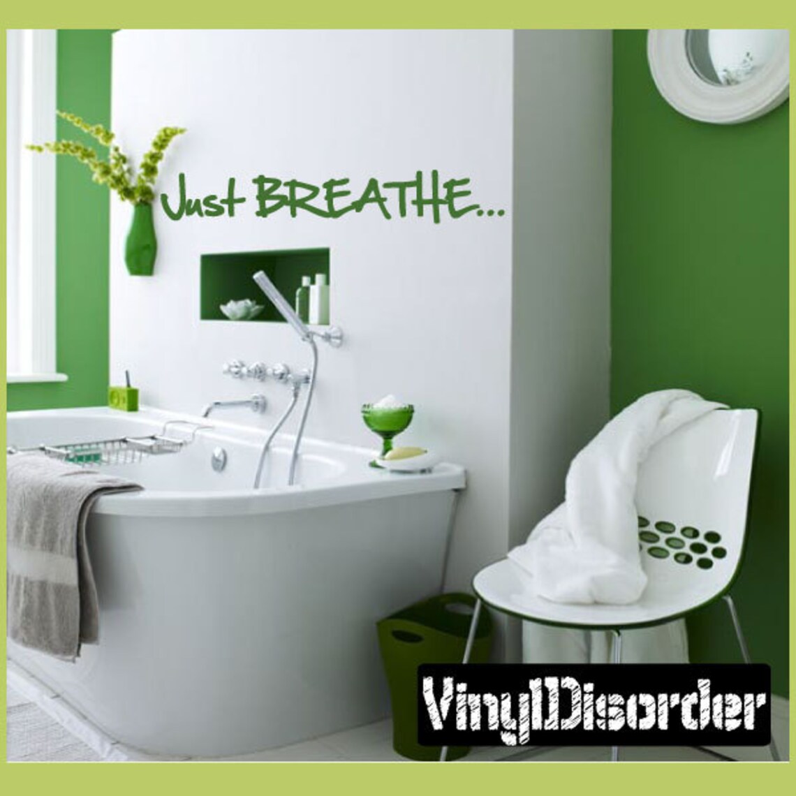 Just Breathe... Vinyl Wall Decal Wall Quotes Vinyl Etsy