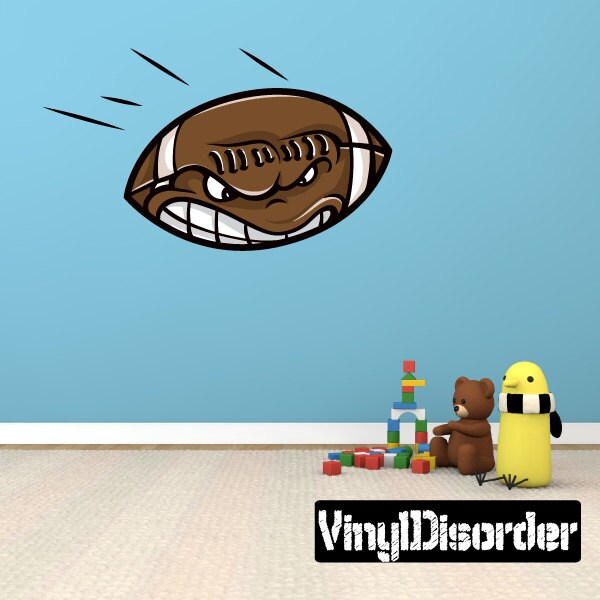 Voetbal Muursticker - Muur stof - Vinyl Decal - Verwijderbaar en Herbruikbaar - FootballUScolor001ET
