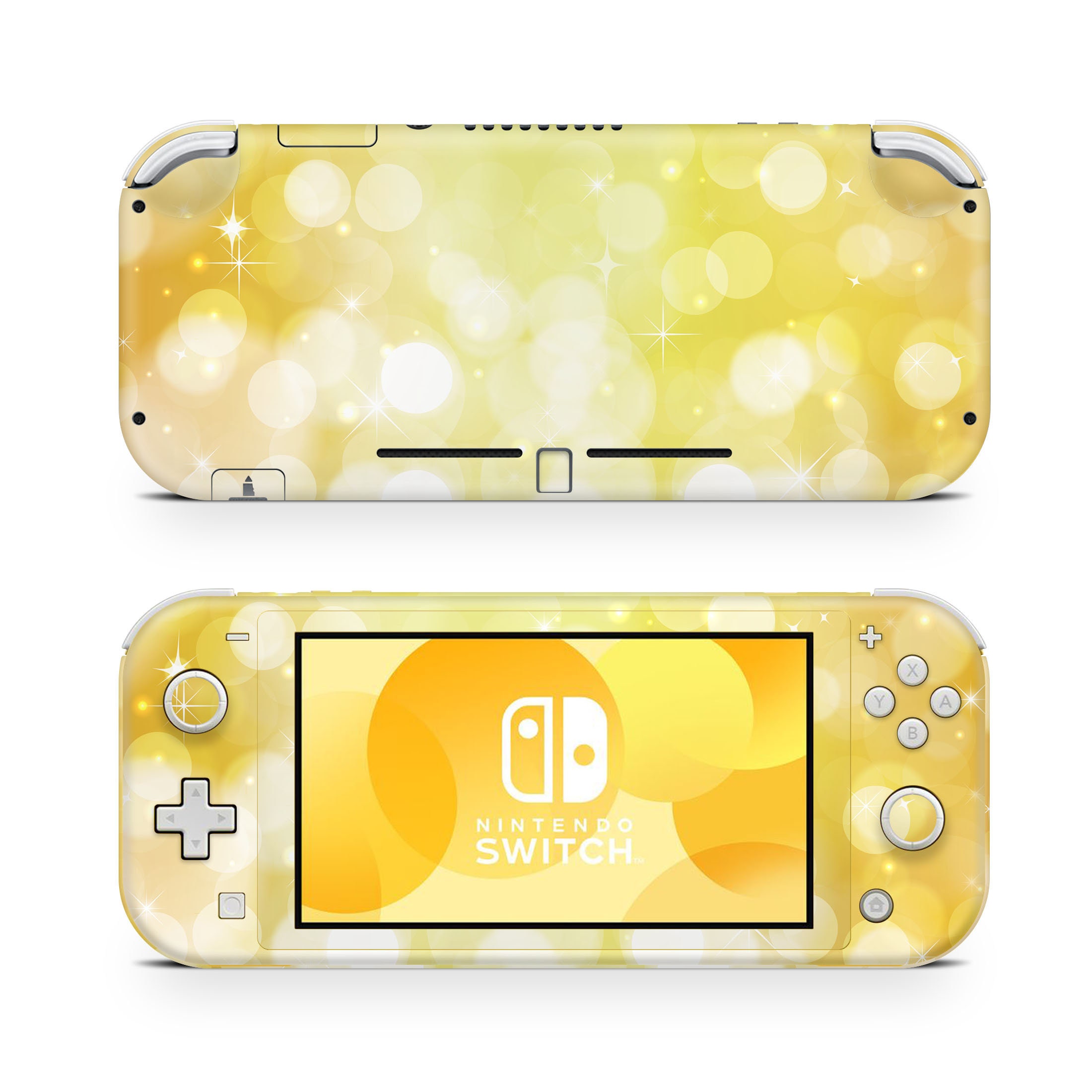 Nintendo Switch Lite ホワイト×ゴールド　カスタム Golden Bokeh Sparkles Nintendo Switch Lite Wrap Skin - Etsy