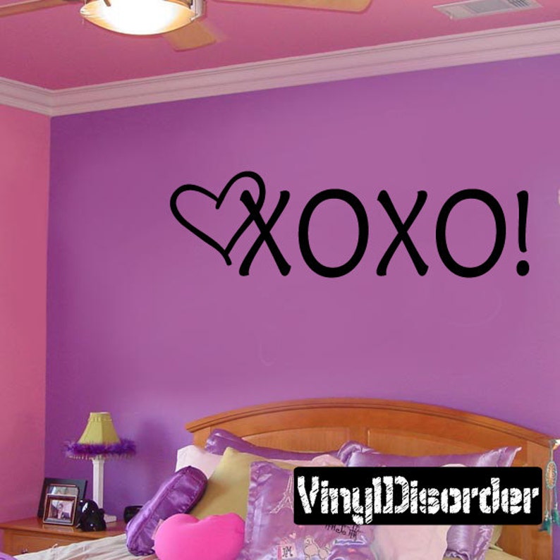 Xoxo Vinyl Wall Decal Wall Quotes Vinyl Sticker Hd051ET image 1