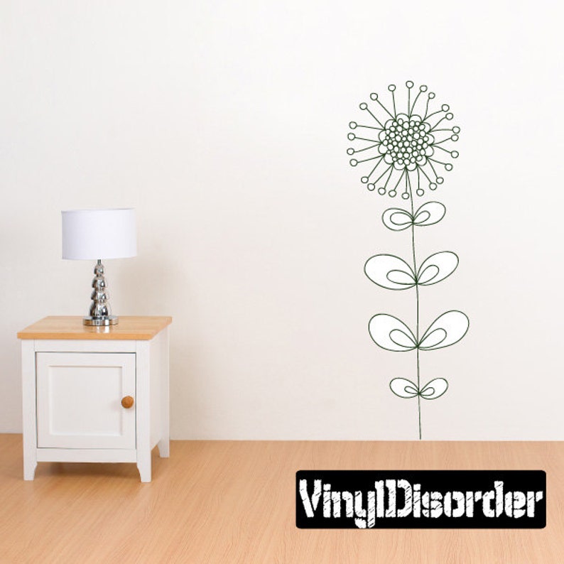 Floral Flower Wall Decal Wall Fabric Vinyl Decal Etsy Israel