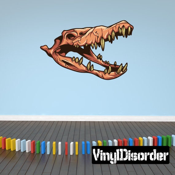 Animal Alligator Skull Vinyl Wall Decal Wall Fabric | Etsy