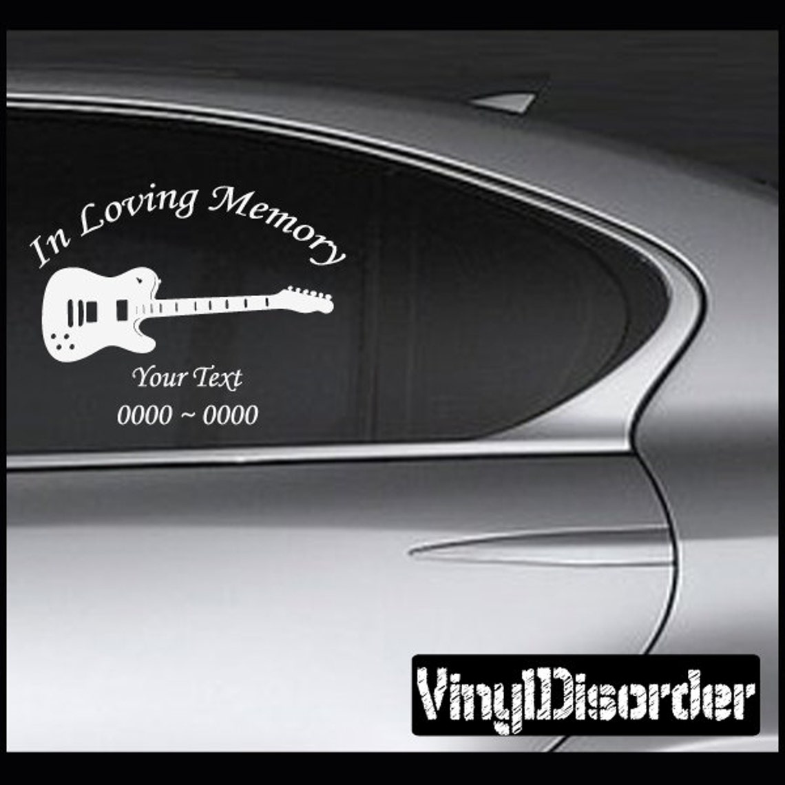 Music in Loving Memory Custom Car or Wall Vinyl Decal Stickers ...