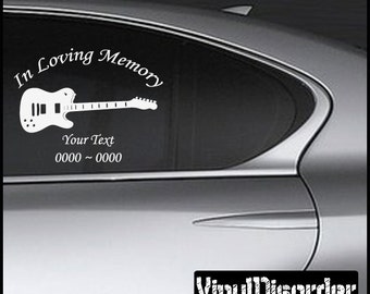 Music In Loving Memory Custom Car or Wall Vinyl Decal Stickers - ilmmusicET