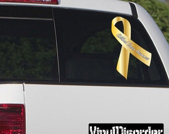 Childhood Cancer Awareness Ribbon  Vinyl Wall Decal or Car Sticker