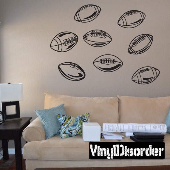 Football Vinyl Wall Decal or Car Sticker Mv002et Etsy
