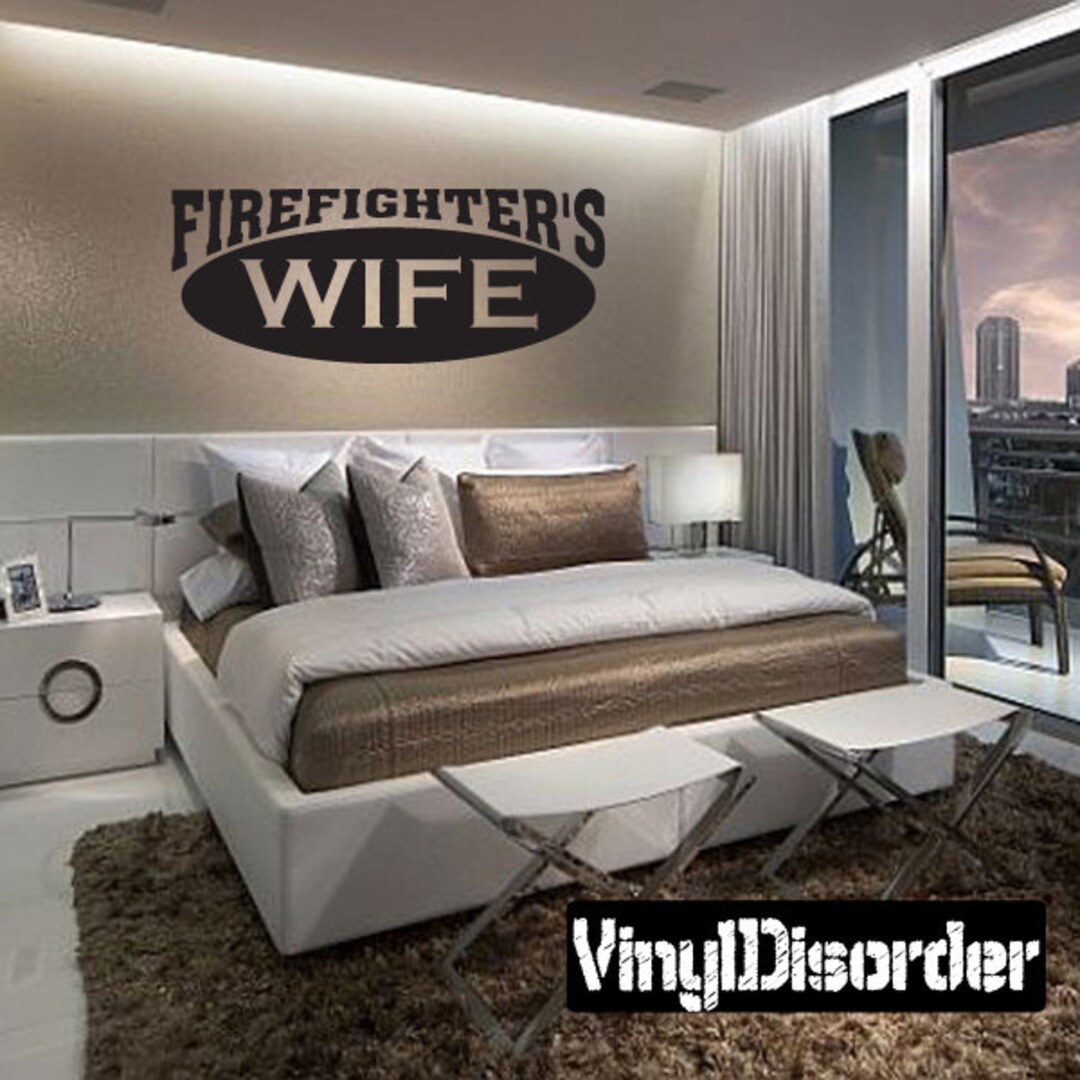 Firefighter's Wife Vinyl Wall Decal or Car Sticker - Mv003et - Etsy