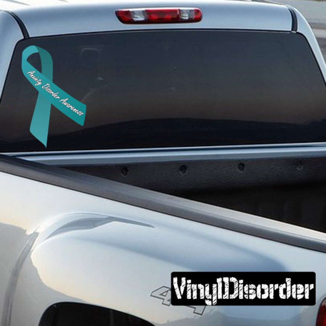 Anxiety Disorder Awareness Ribbon Vinyl Wall Decal or Car Sticker - Etsy