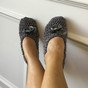 Crocheted slippers
