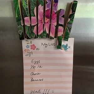 Set of 8 tropical flower fridge magnets