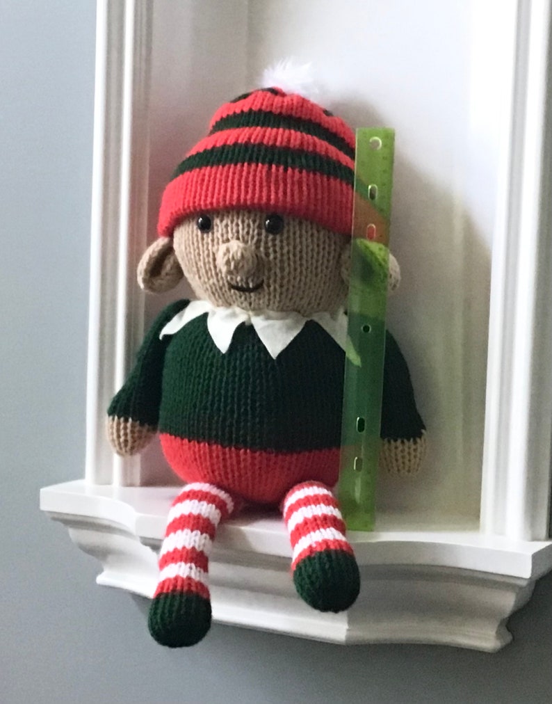 Knitted Christmas Elf Seasonal Decor - Etsy