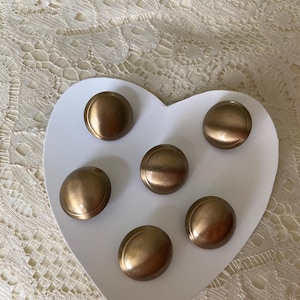 Set of six gold metal shank buttons