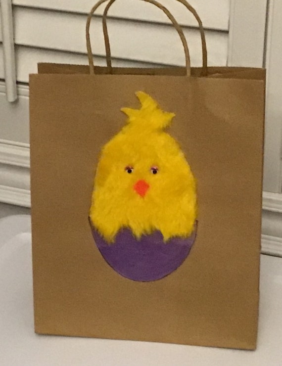 Hand Painted Hand Decorated Easter Egg Hunt Gift Bag Etsy