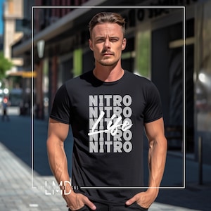 Nitro Life-tröja - Dragracing-tröja - Racing-tröja - Nitrometan Unisex mjuk t-shirt