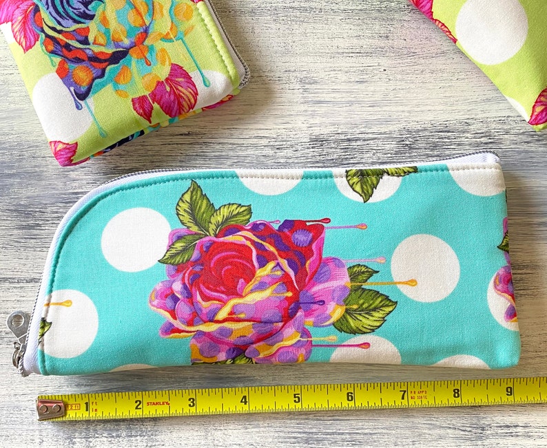Zippered Sunglasses Case Dripping Roses Tula Pink Choose Etsy