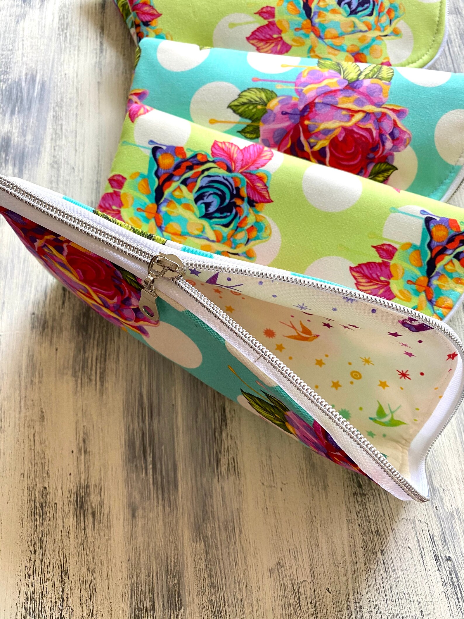 Zippered Sunglasses Case Dripping Roses Tula Pink Choose Etsy