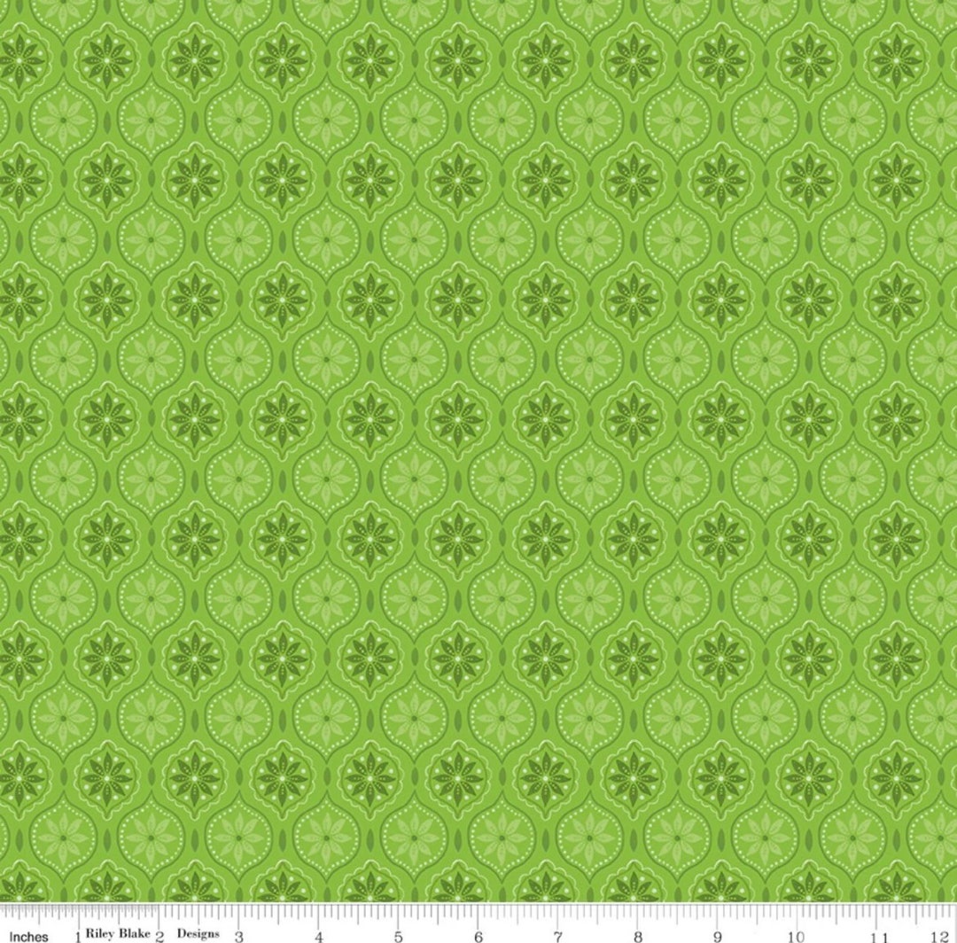 Riley Blake Snowed In, Green, C10813, by Heather Peterson - Etsy