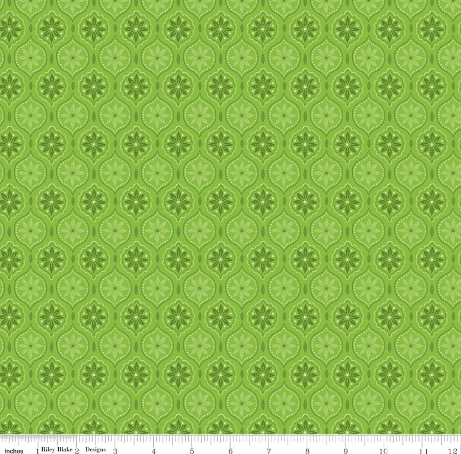 Riley Blake Snowed In, Green, C10813, by Heather Peterson - Etsy