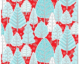 Winter Village by Amanda Murphy, forest - winter, fabric #10381
