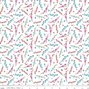 Poppies & Plumes fabric by Lila Tueller, Riley Blake designs, C14293-multi small floral swags