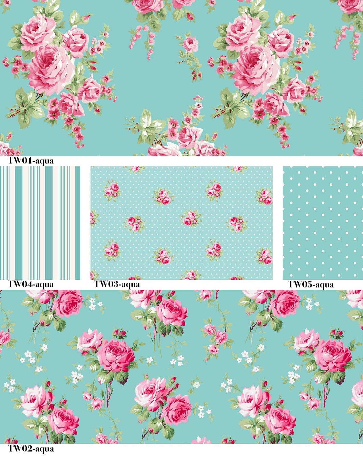 Tanya Whelan Barefoot Roses Classics Tw03aqua Small Roses Etsy