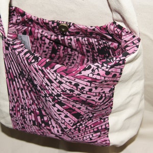Reversible Pink Denim Shoulder Bag