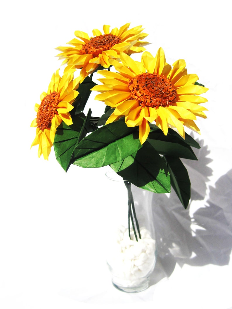 Sunflower Gift Sunflower Bloquet for Wedding Set of 3 Etsy