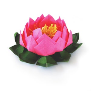 Paper Lotus Flower Water Lily Origami Lotus Yoga Studio Decor image 1