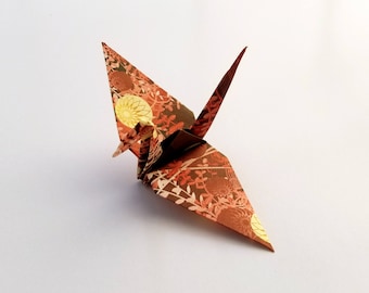 Japanese Print Origami Crane (10) | Modern Tradition Pattern 10 Paper Cranes