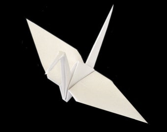 White Origami Cranes (50) , White Cranes, White Wedding Decor , White Paper Cranes , Folded Cranes