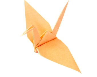 Peach Origami Cranes | 50 count Paper Cranes | Peach Wedding Decor