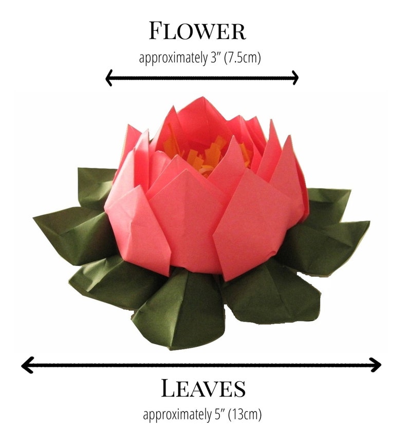 Paper Lotus Flower Water Lily Origami Lotus Yoga Studio Decor image 5