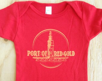 Port of Red & Gold Onesie