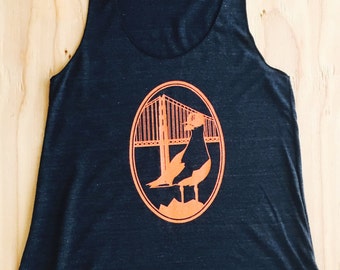 San Francisco Seagull racer back tank