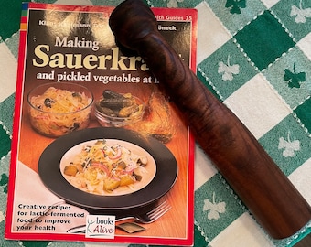 Sauerkraut Masher  With How To Booklet.  Making Sauerkraut Gift Set