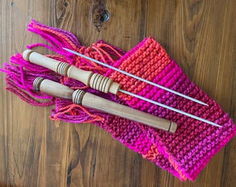 Gift Set - Nostepinne & Knitting Sheath - Turned from Beautiful  Virginia Cherry for knitters