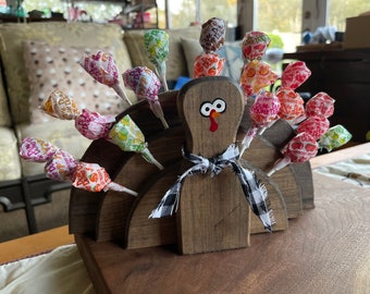 TOM THE TURKEY  Candy Sucker  / Cheese/ Fruit  Holder