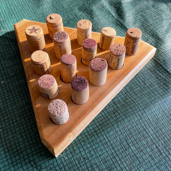 Wooden Wine Cork Game - Includes 14 assorted corks