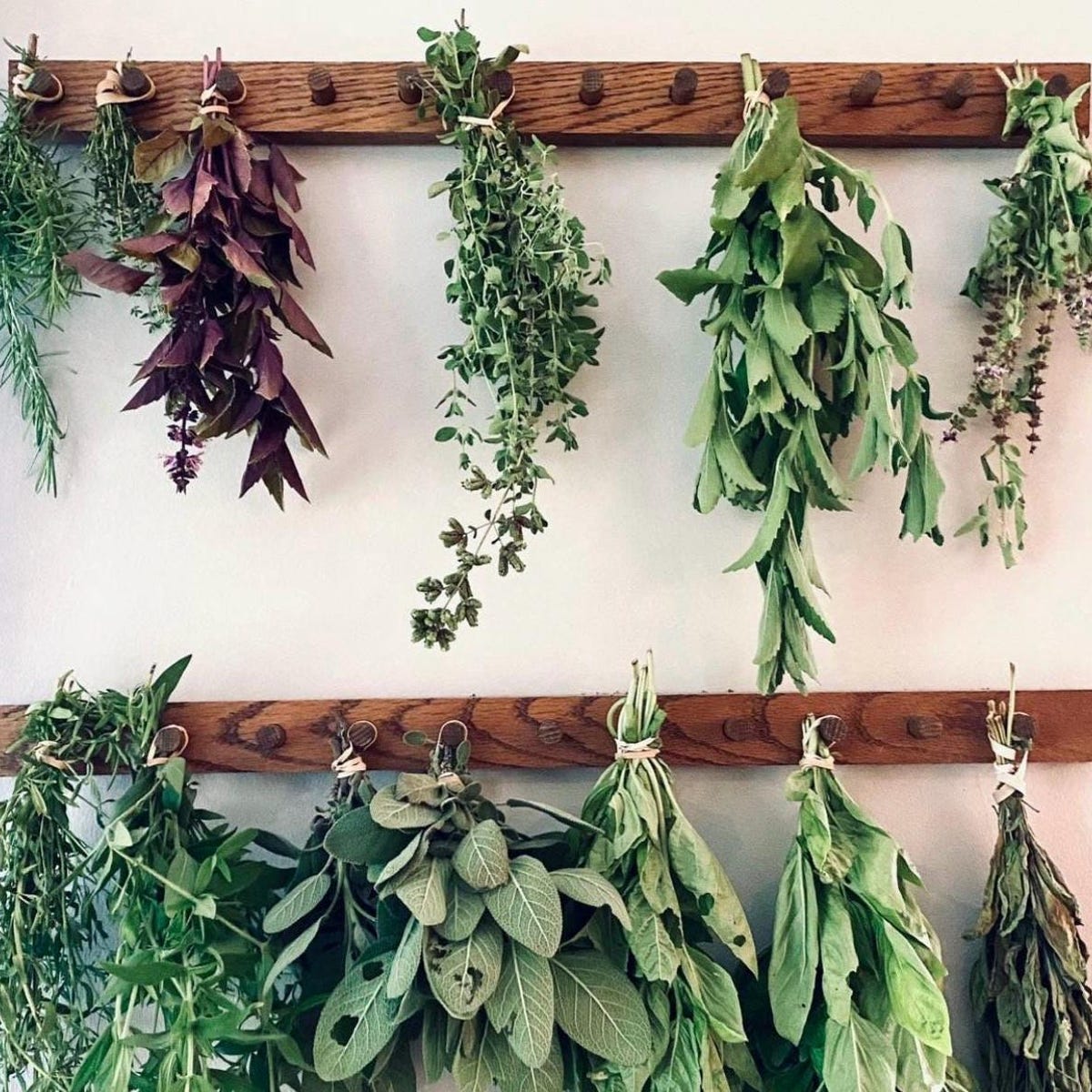 Herb Drying Rack: Wall Mount Flower Display - Etsy