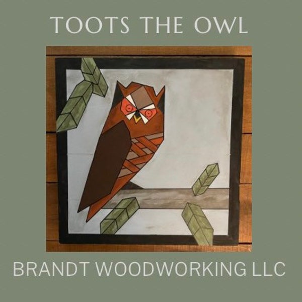 Toots The Owl Barn Quilt Hand Painted