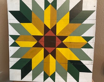 Sunflower Barn Quilt  on Wood