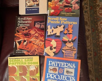 Collection of 6 Scroll Saw Pattern Books - Sold as A Set