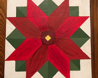 Poinsettia Barn Quilt