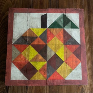 Hand-Painted Pumpkin Barn Quilt | 12” x 12” Fall Decor | Rustic Wooden Wall Art